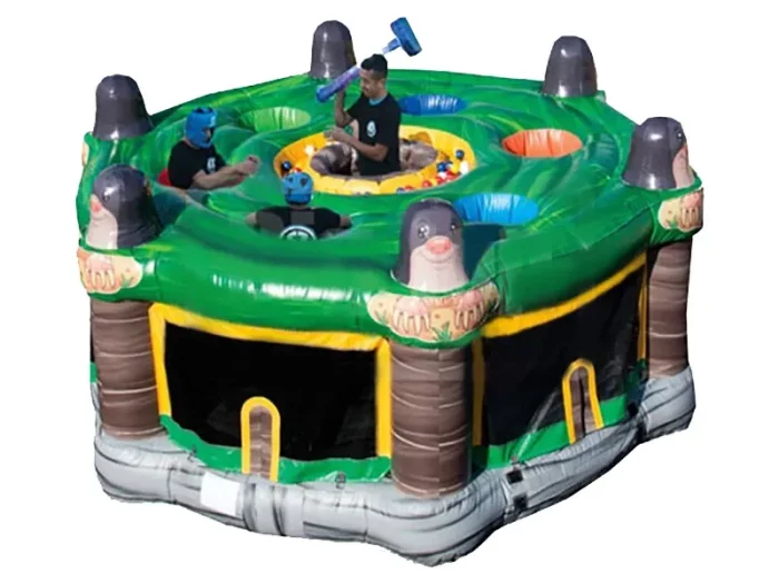 Whack-a-mole inflatable bounce house game, perfect for parties and events. Durable, high-quality, and fun. Buy affordable bounce houses online now!